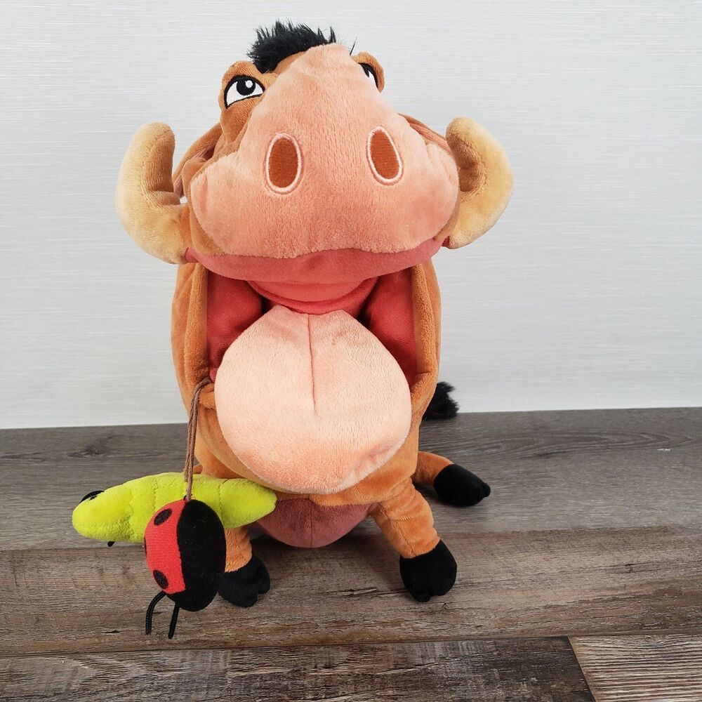 Pumbaa The Lion King Disney Store Exclusive Large Plush With Grub Bugs - Picture 6 of 13
